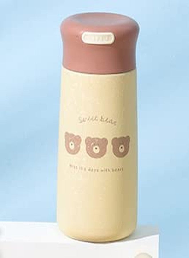 TEMSON Cartoon Design Hot and Cold-Water Bottle for Kids - Insulated Stainless Steel Bottle, BPA Free Double Walled Vacuum Insulated SS304 Bottle, Double-Wall Thermos Flask (350 ML) (BW-1712) (C) - Image 1